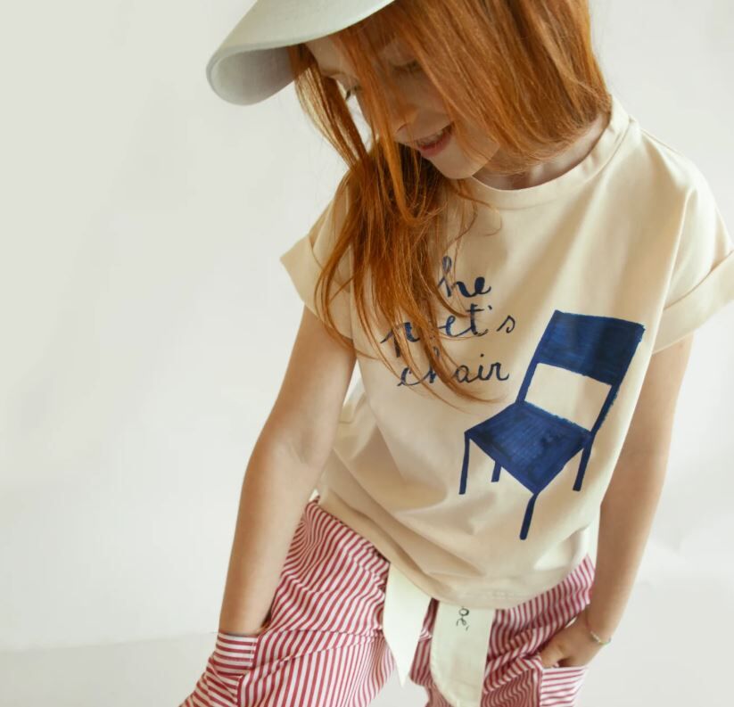 BIANCA & NOE 淡粉塗鴨T恤  Giosue’  t-shirt-light rose