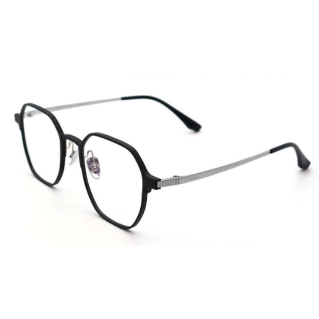 六角框鈦合金磁吸套鏡式眼鏡 (2色) 42HV29805TI