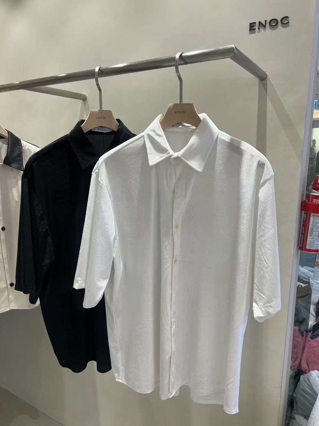 淨色絲絨短袖恤衫 ENOC-035S