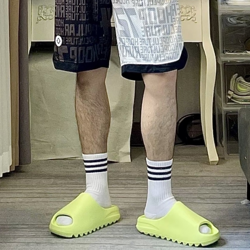 ADIDAS YEEZY SLIDE GLOW GREEN 螢光綠 拖鞋 HQ6447