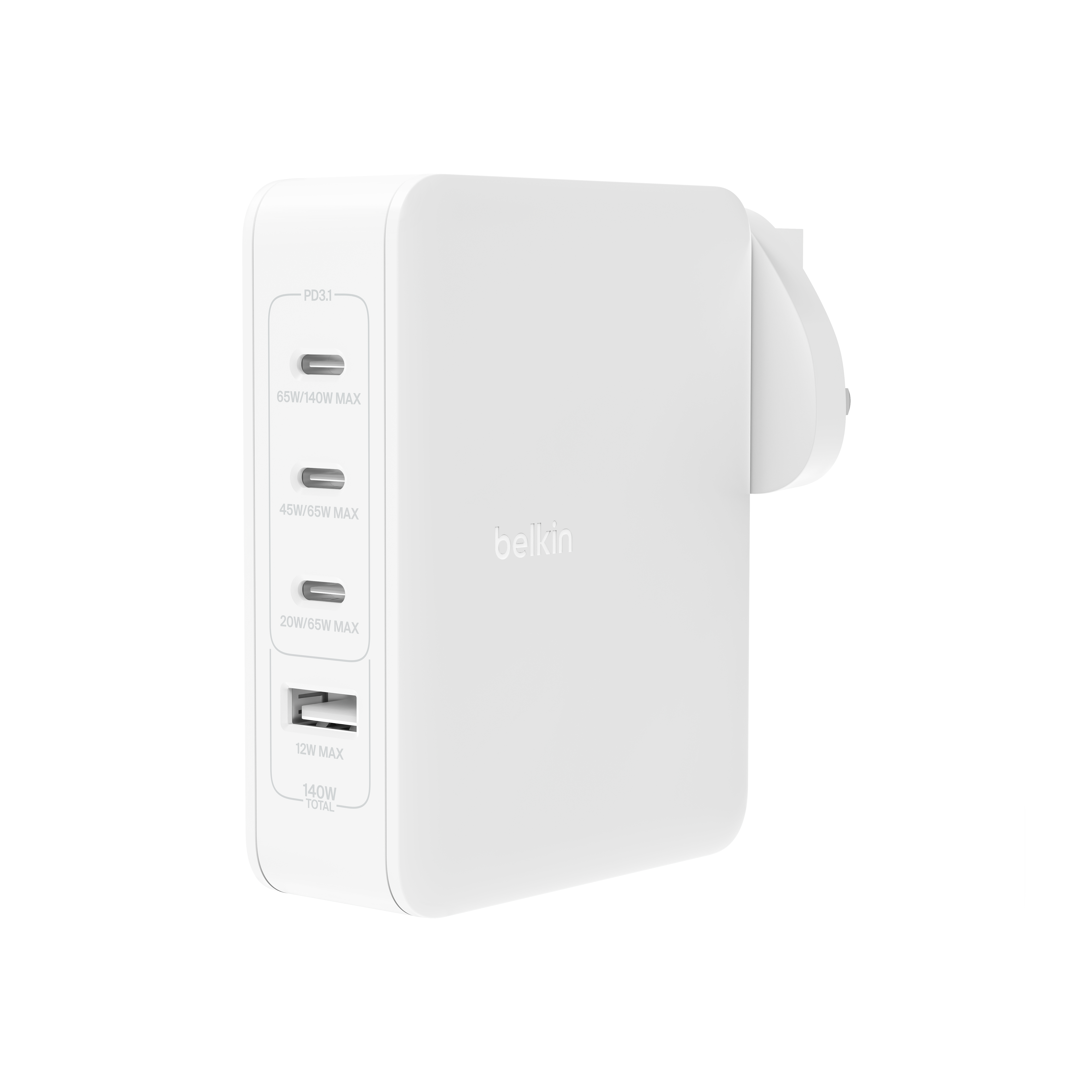 BoostCharge Pro 140W 4-Port GaN Wall Charger (Not included Travel Kit)