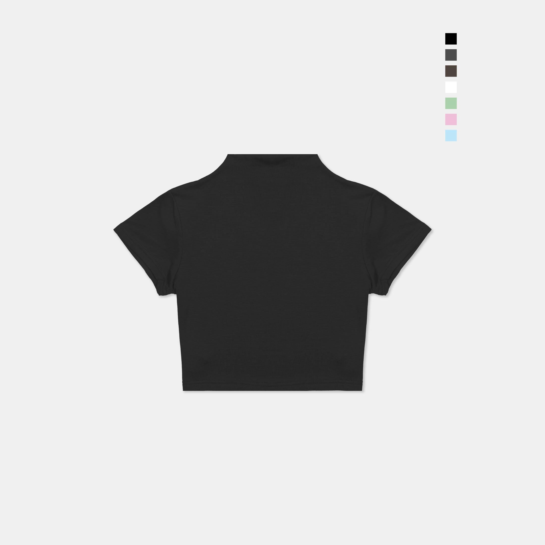 SIMON MADE GC-2507 韓系 極簡 小高領 短T