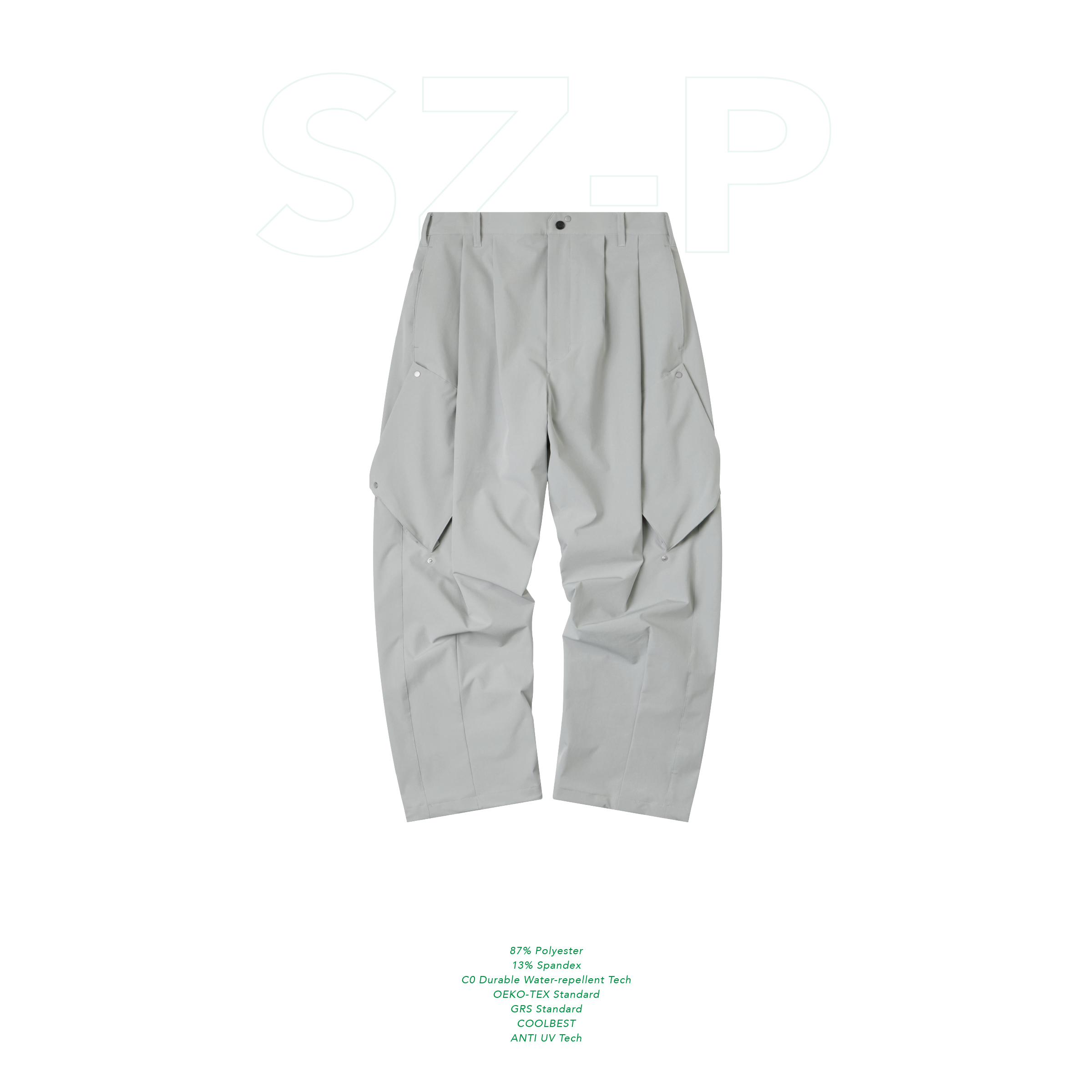 SZ-P” - 3D-ReModel Utility Pants - L-Gray