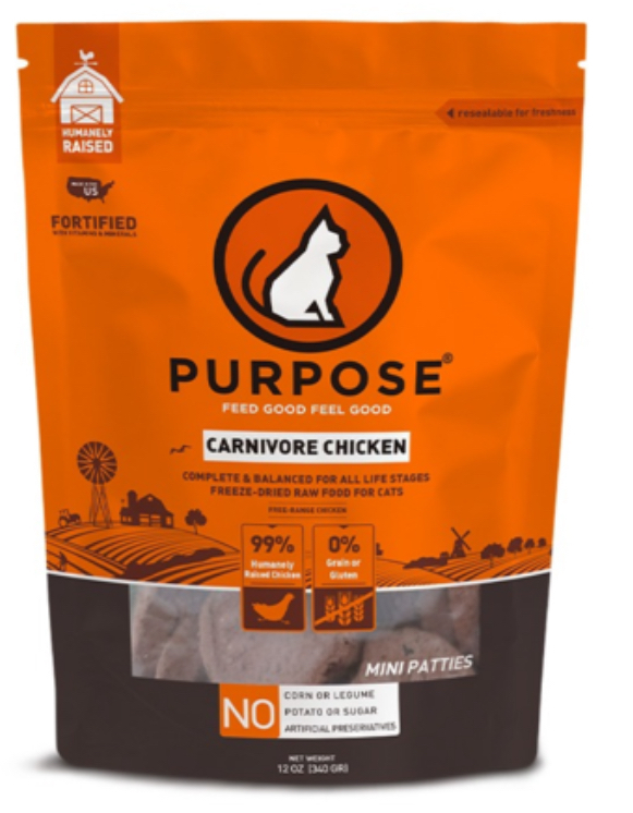 Purpose | 純雞｜單蛋白配方凍乾貓糧(肉餅) 12oz