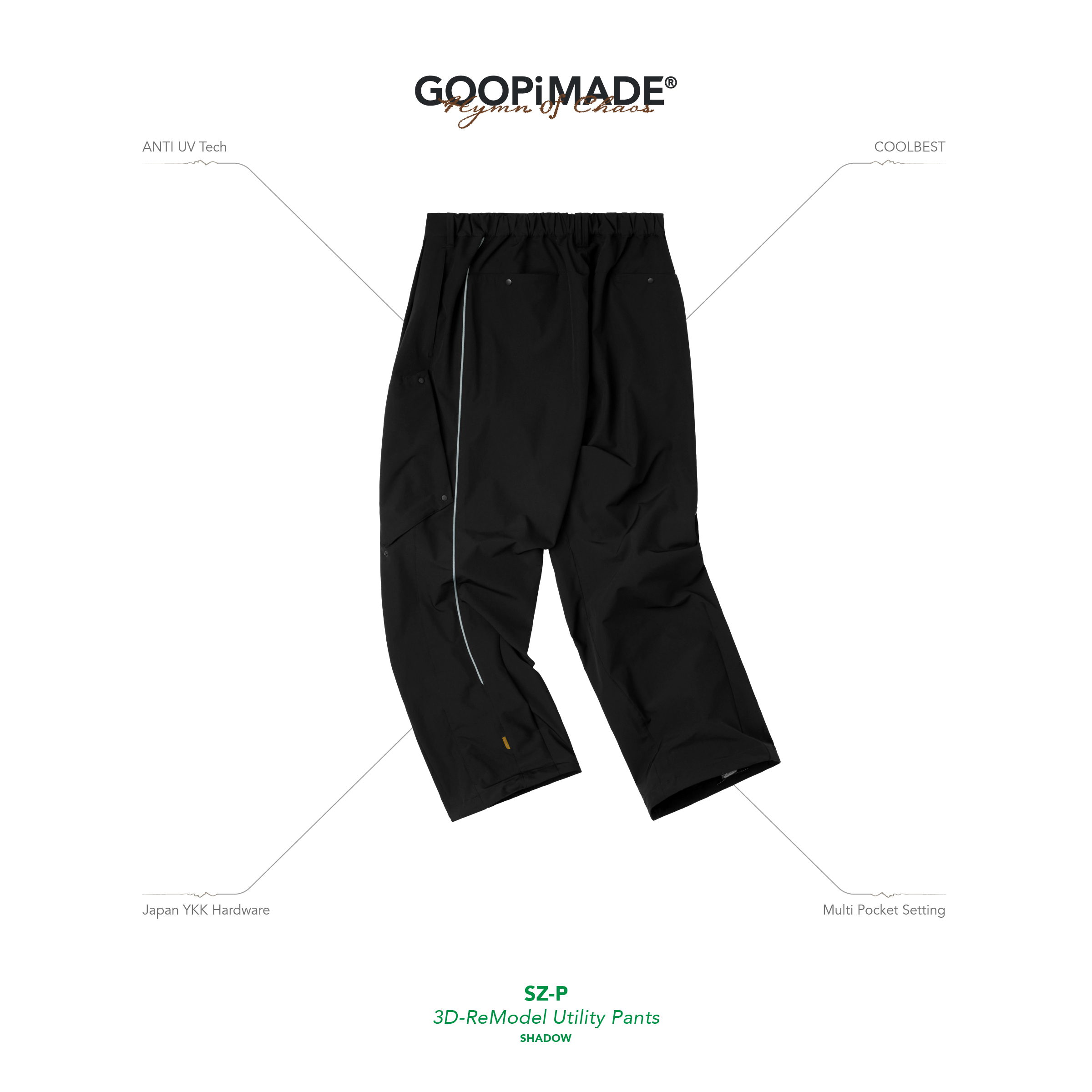 SZ-P” - 3D-ReModel Utility Pants - Shadow