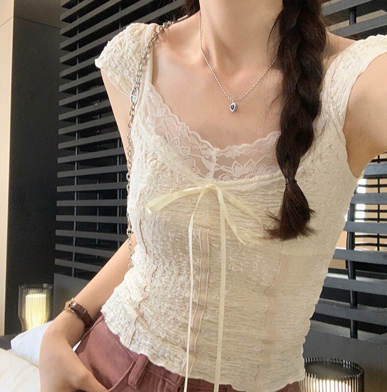 蕾絲拼接馬甲合身衣 2165