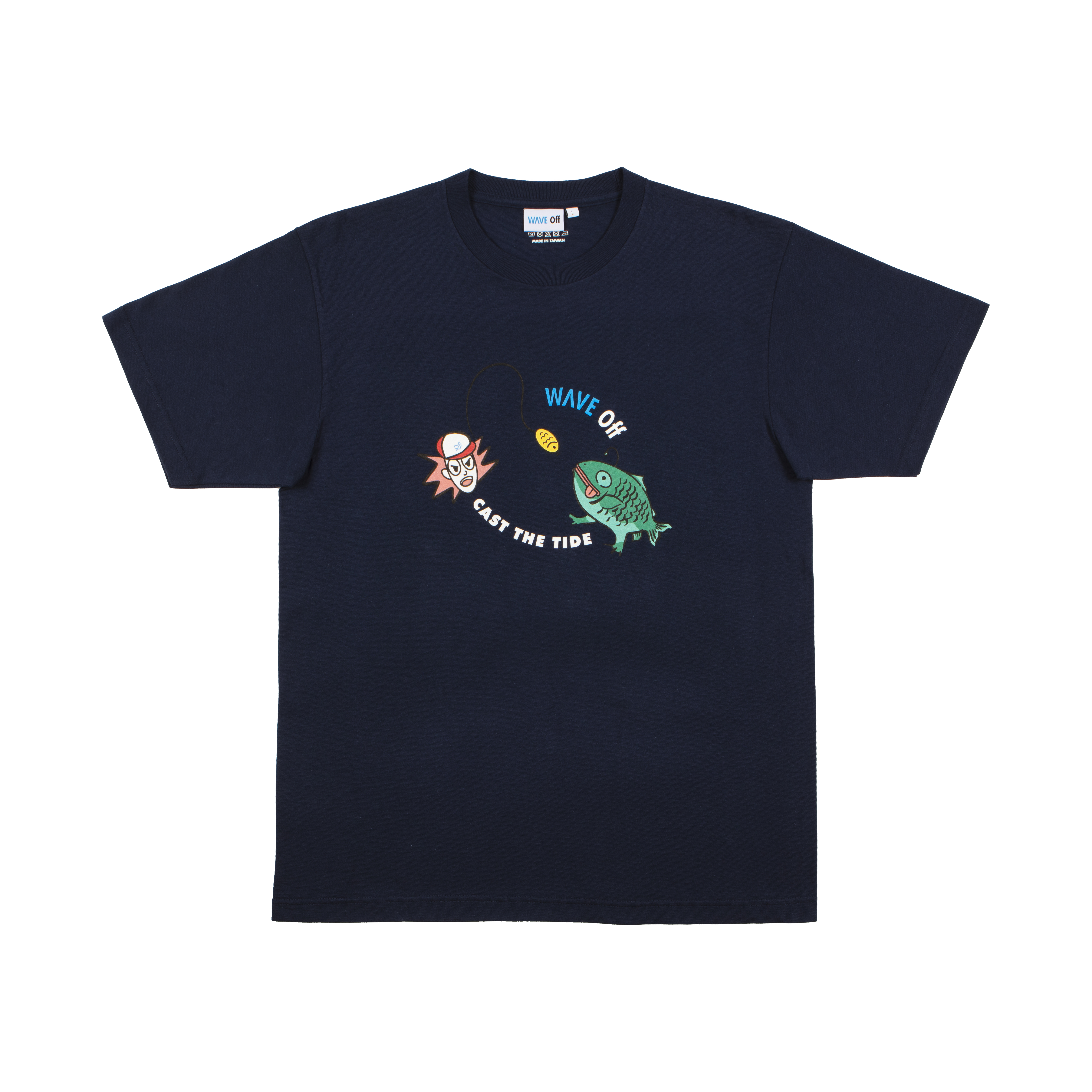 釣魚大師T恤(白/地鐵藍/冰綠)