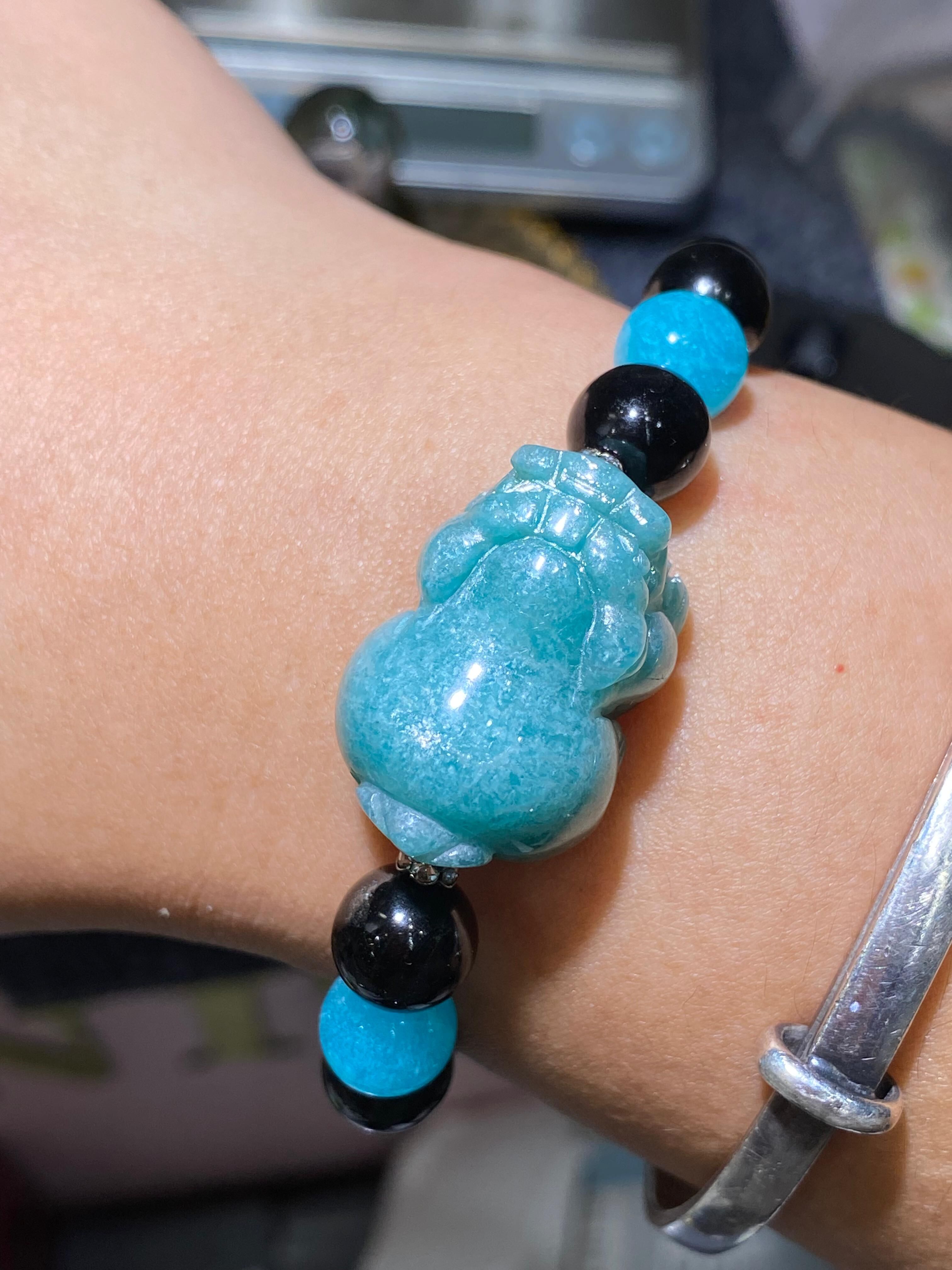 9-9.3MM金運石配天河石貔貅