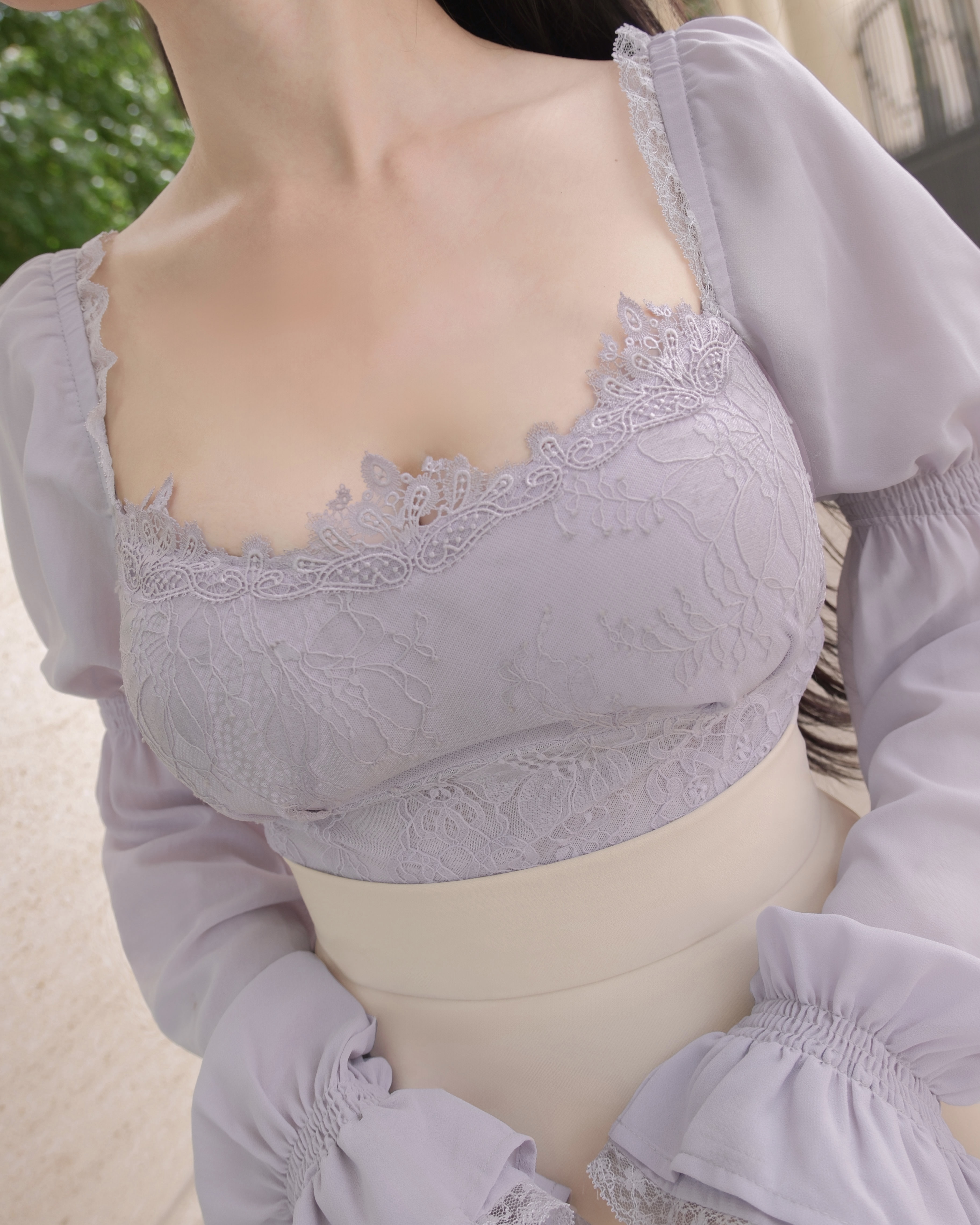 限量-古典宮廷蕾絲雪紡上衣