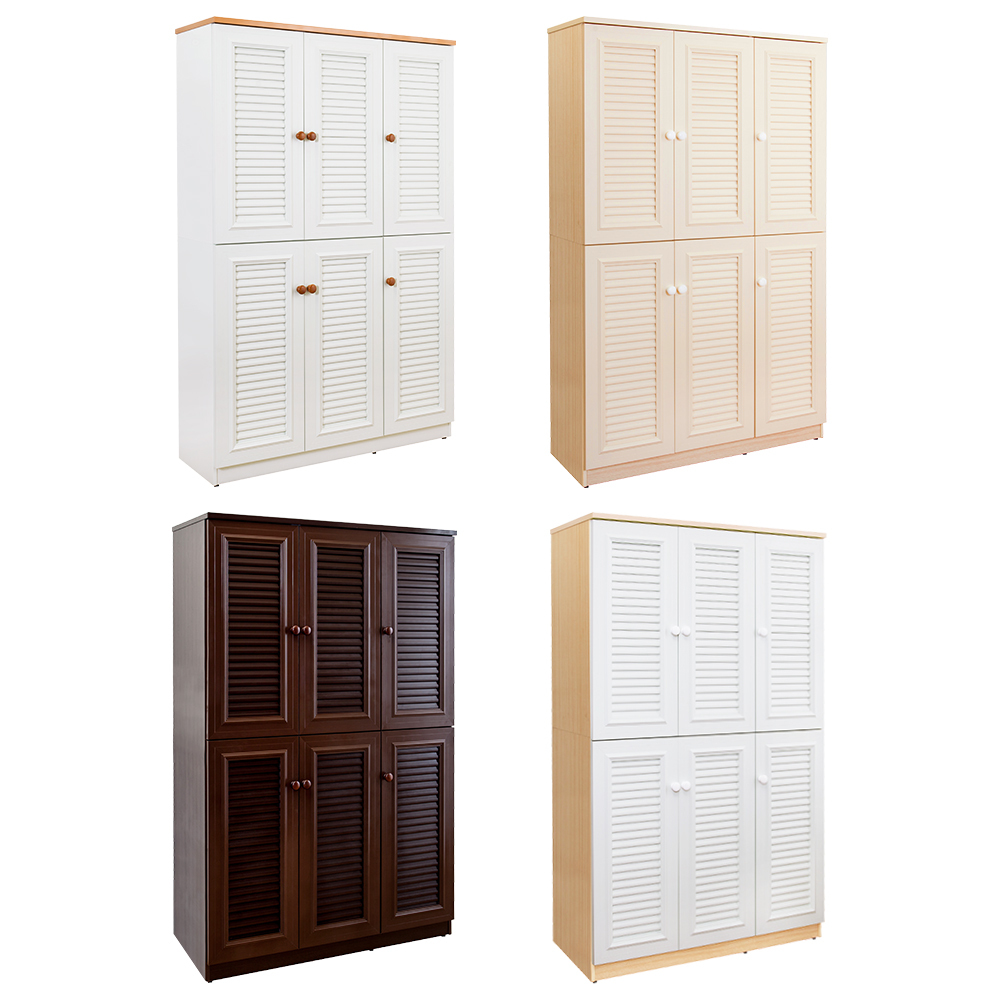 南亞塑鋼-4尺六門塑鋼百葉高鞋櫃