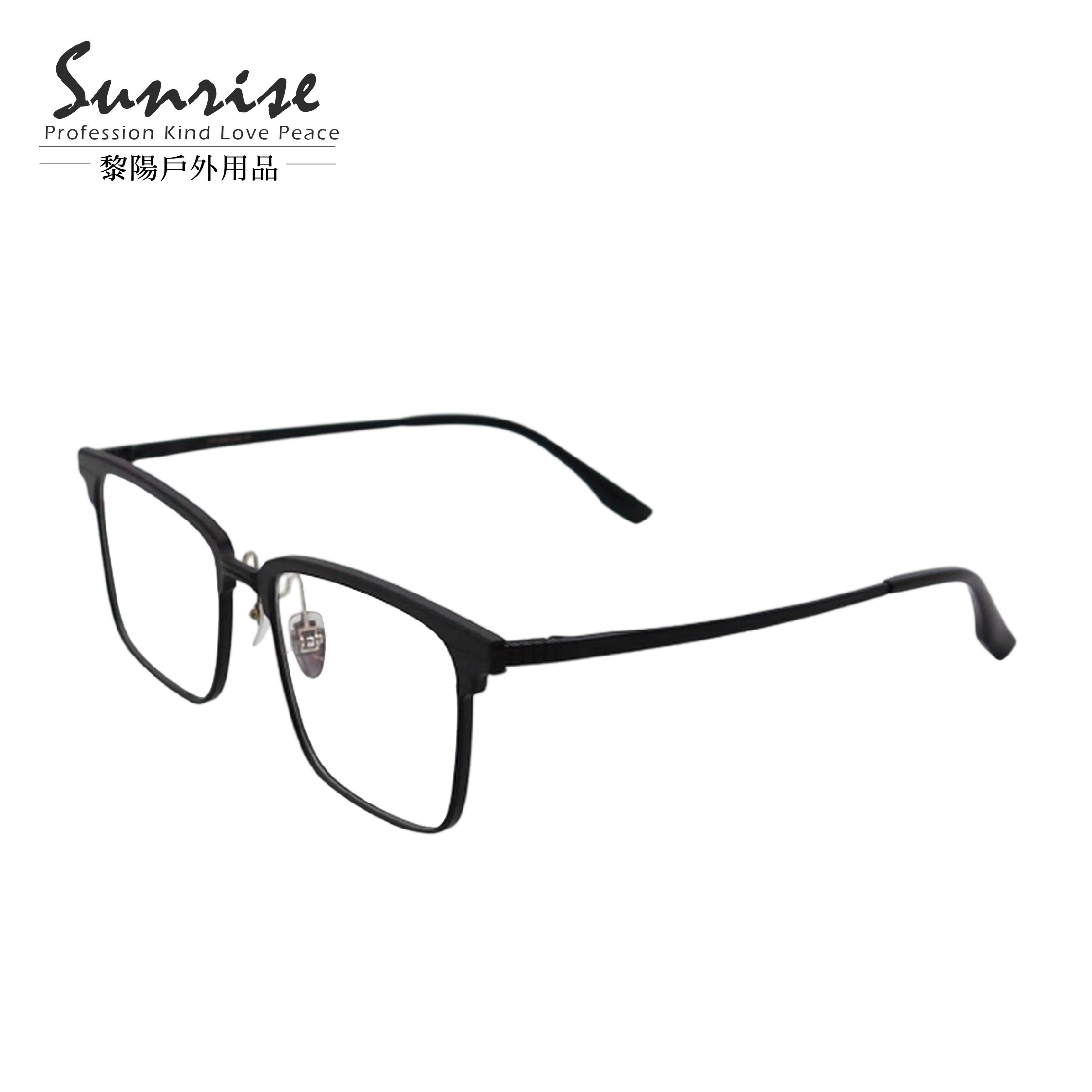 方框鈦合金磁吸套鏡式眼鏡 (2色) 42HV9202TI