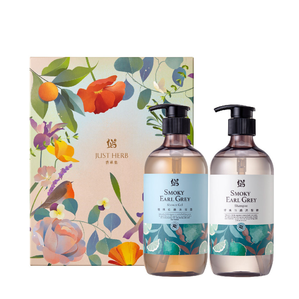 煙燻伯爵洗沐組500ML (附禮盒提袋)