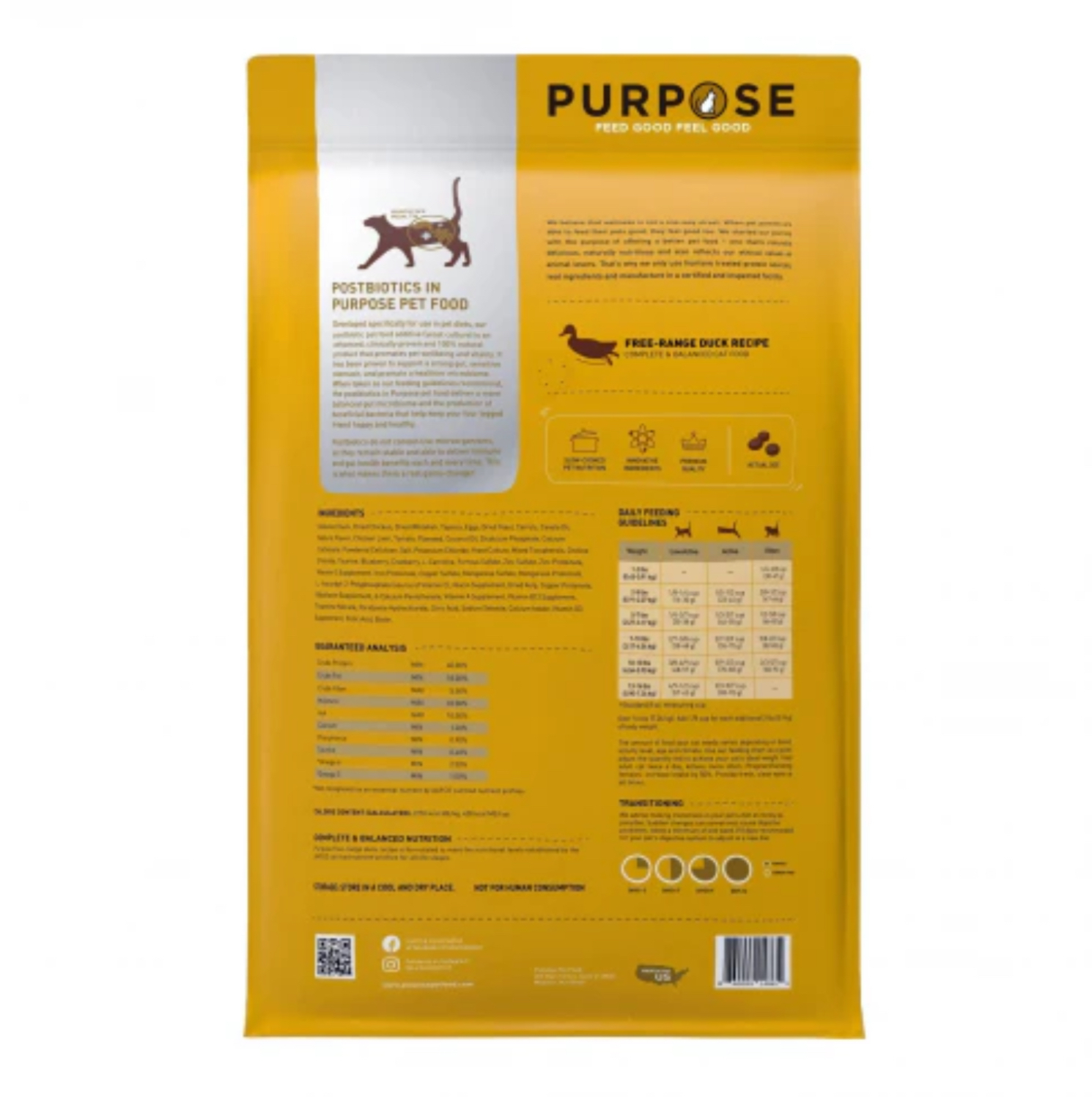 Purpose | 放養鴨肉 +白魚｜無穀物全貓糧(後生元配方) 10lb