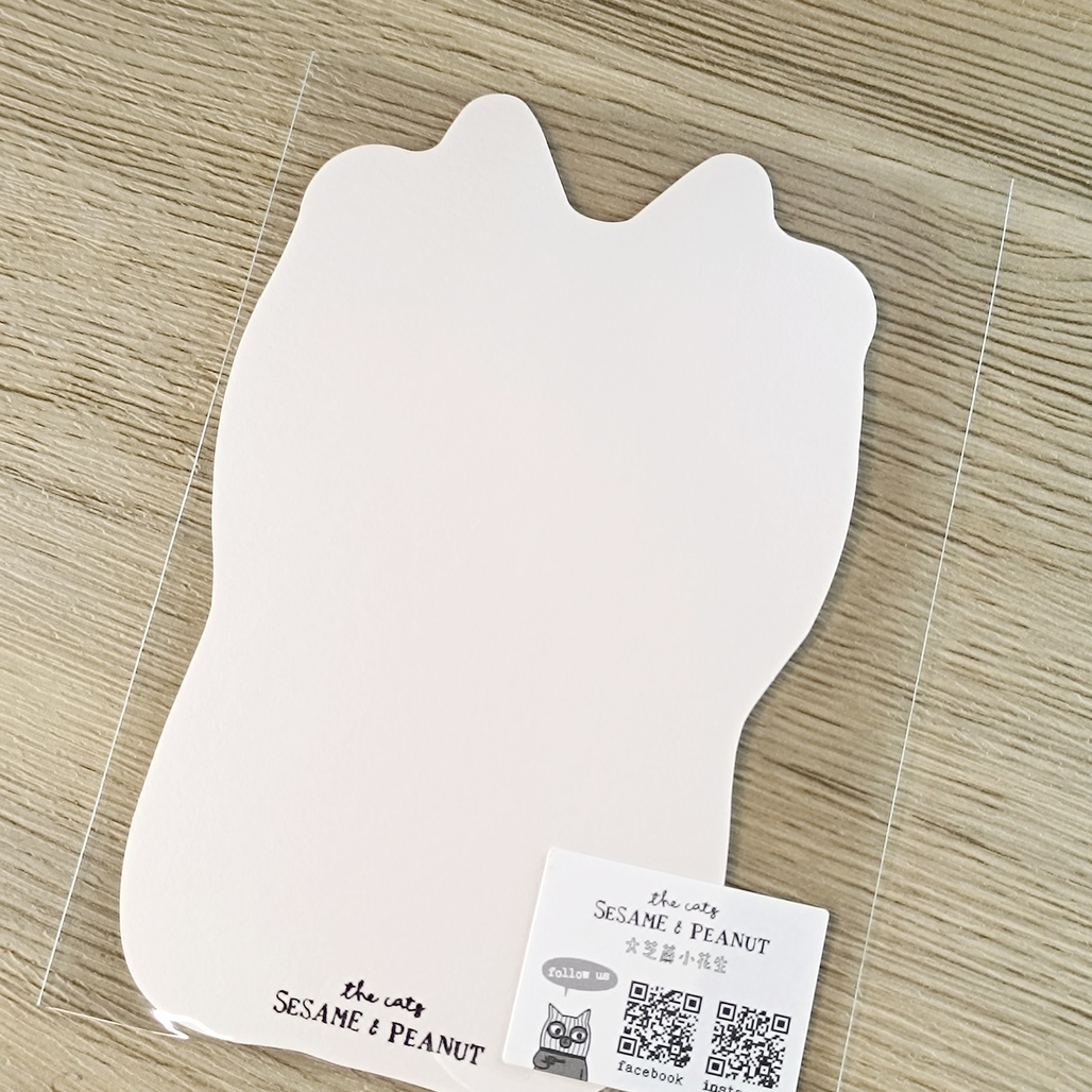 大芝麻小花生．招財貓絹印明信片 共三款