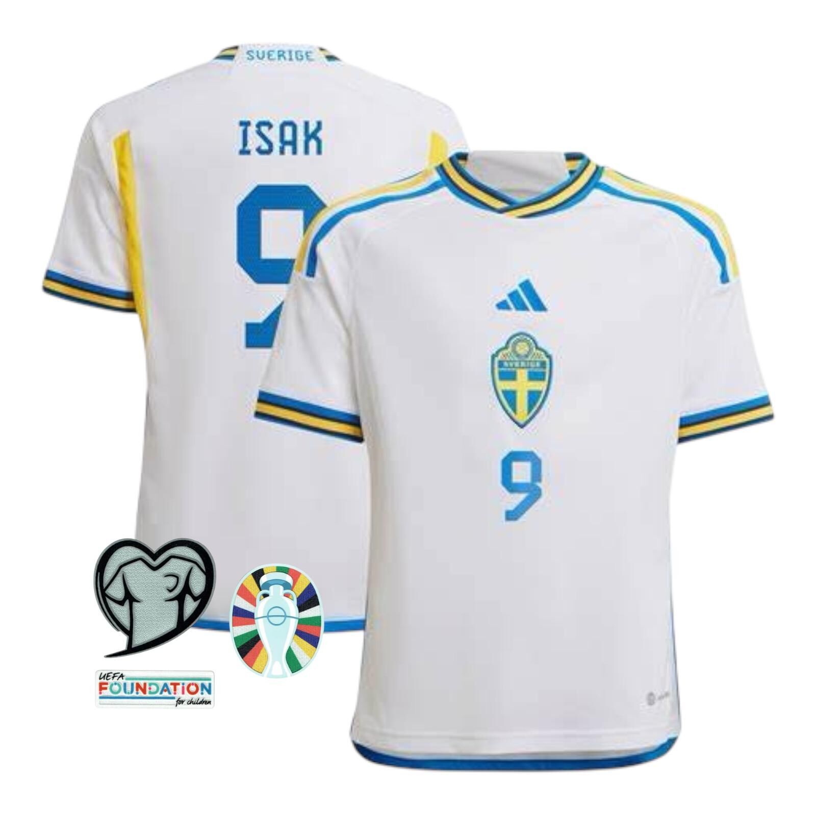 [球衣連印字 & 臂章] 2022/2023  瑞典作客球衣連印字 & 臂章