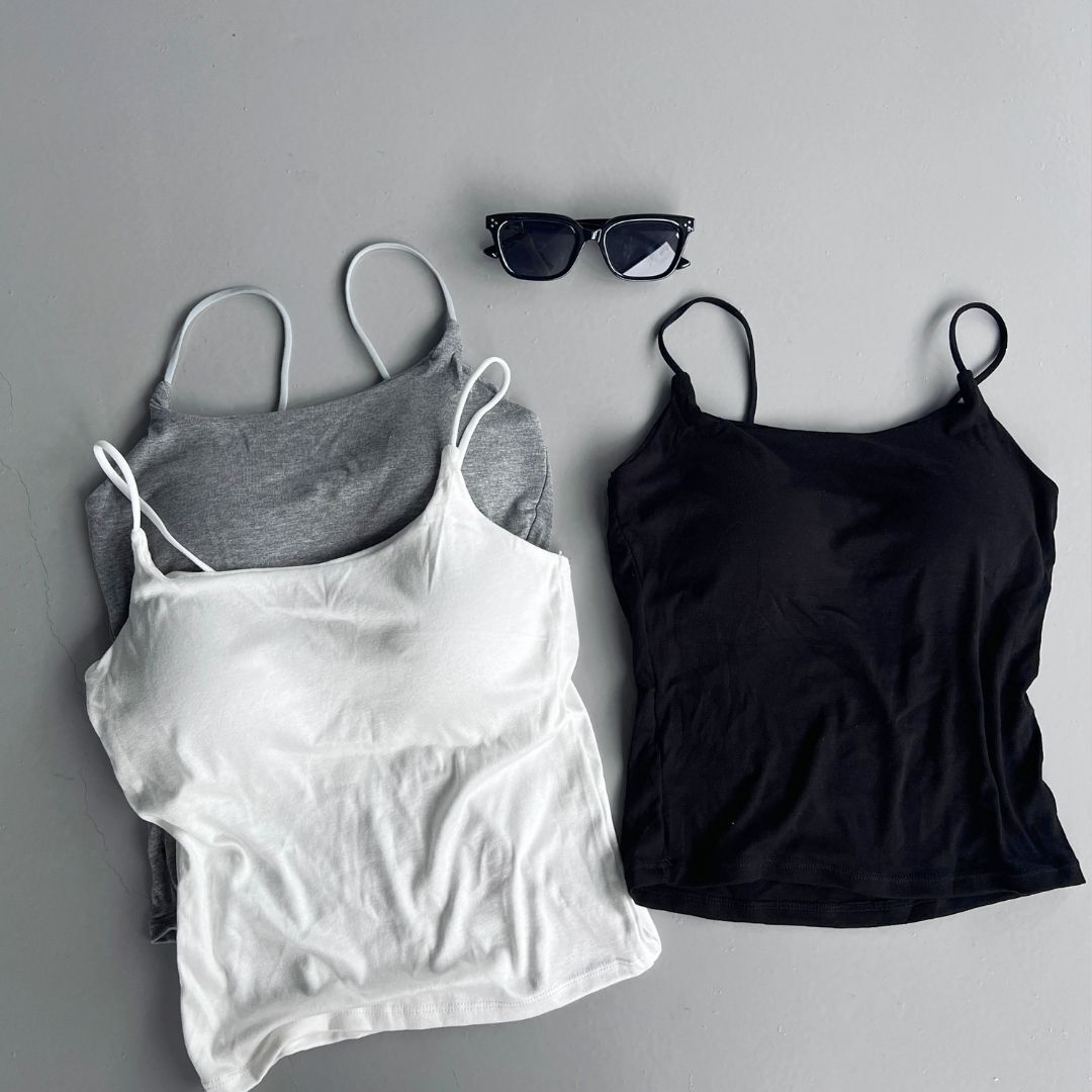 【極簡日常感】DOMISS親膚彈性細肩帶背心-3色 吊帶背心 (現貨)