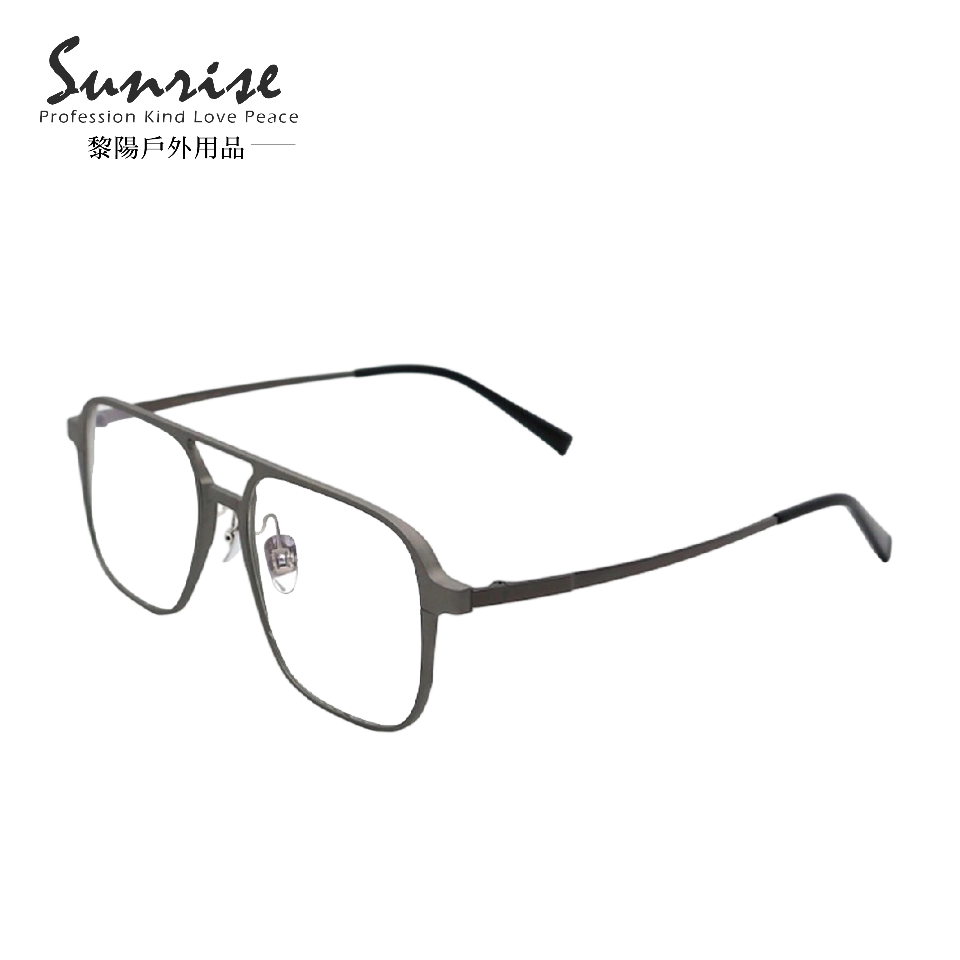 雙樑框鈦合金磁吸套鏡式眼鏡 (2色) 42HV9908TI