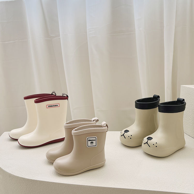 日系純色兒童雨鞋