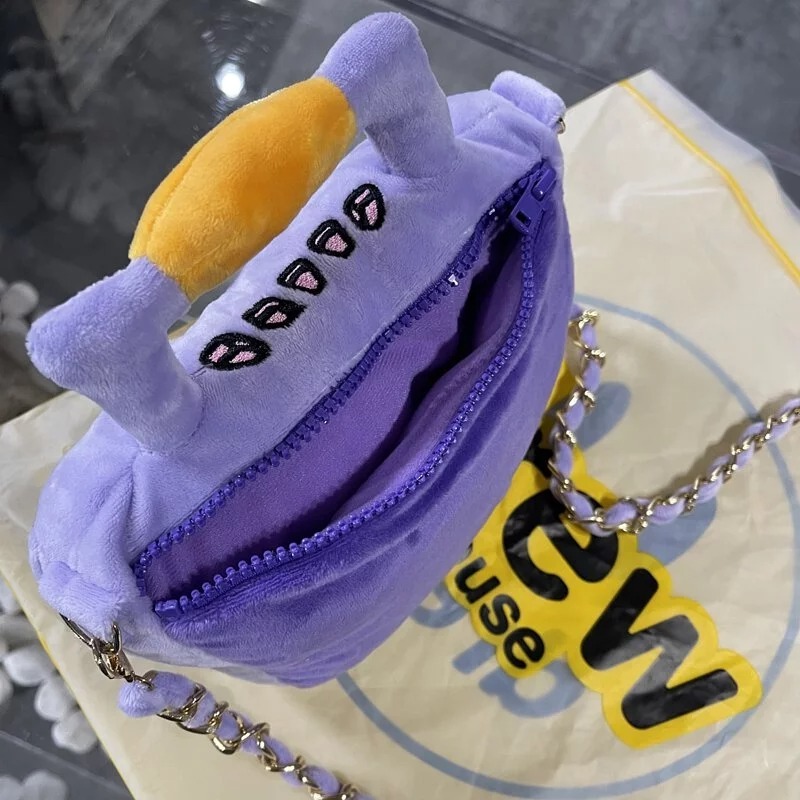 Drew House 刺繡 笑臉Logo 音箱絨毛 鏈條包包