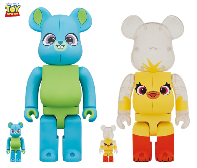 BEARBRICK TOY STORY BUNNY & DUCKY 100% & 400% SET OF 2
