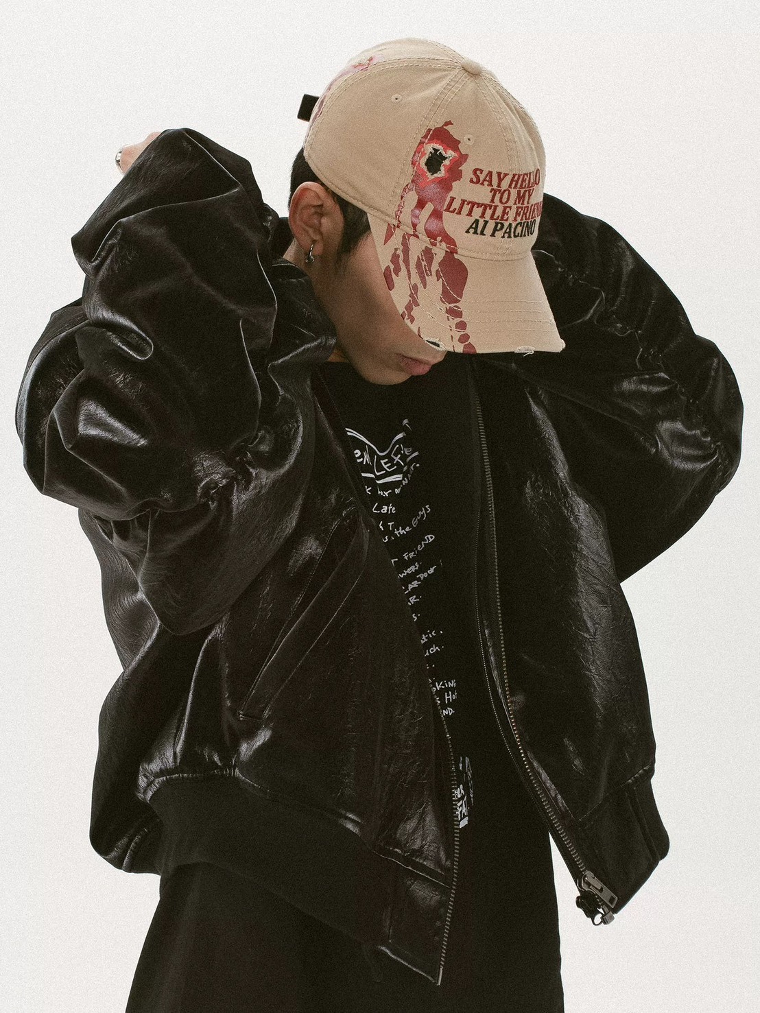 【6月新品 預購】 疤面煞星  爆頭 水洗做舊 刺繡標語棒球帽