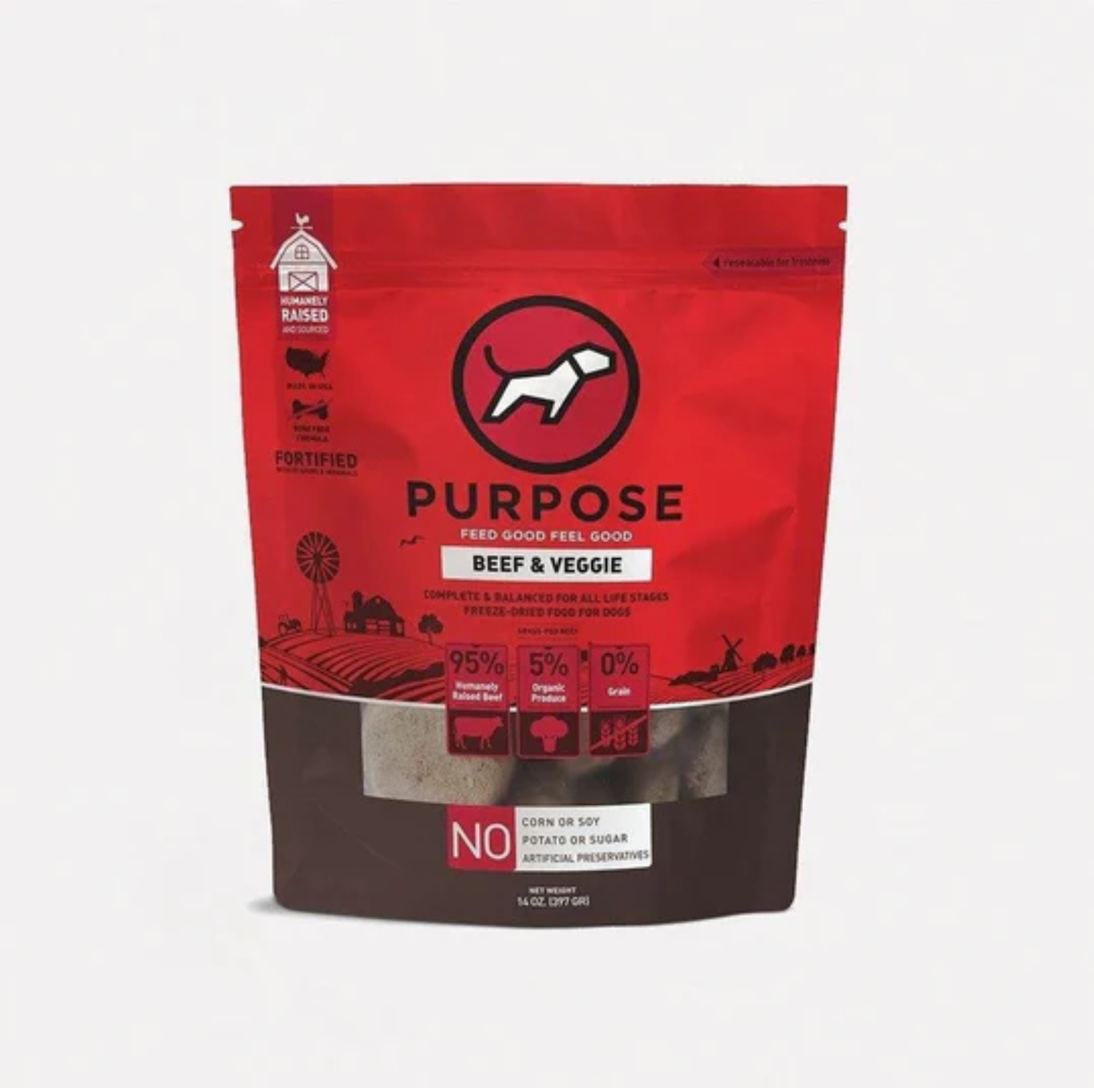 Purpose | 牛肉｜單蛋白配方凍乾狗糧 14oz