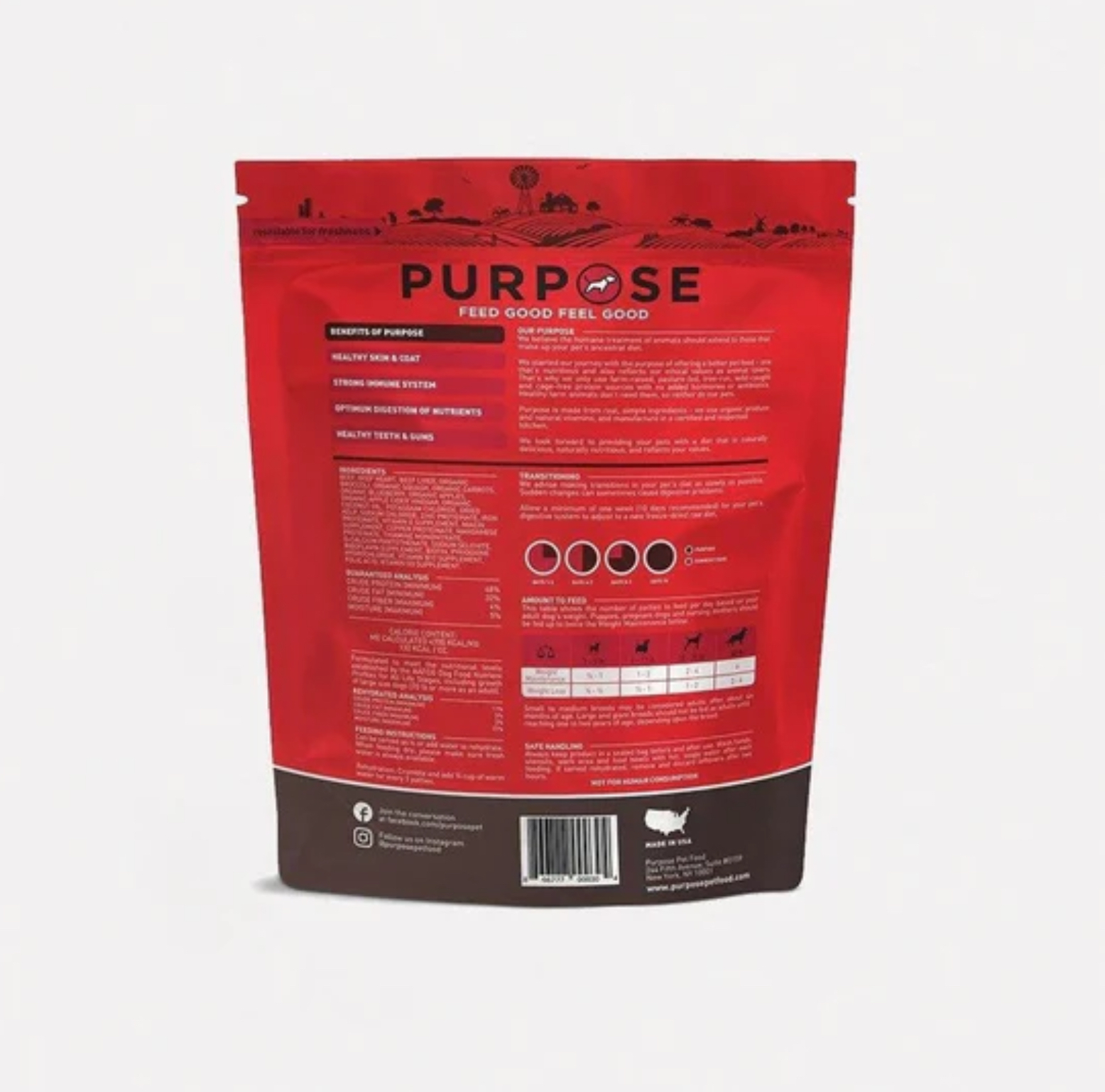 Purpose | 牛肉｜單蛋白配方凍乾狗糧 14oz