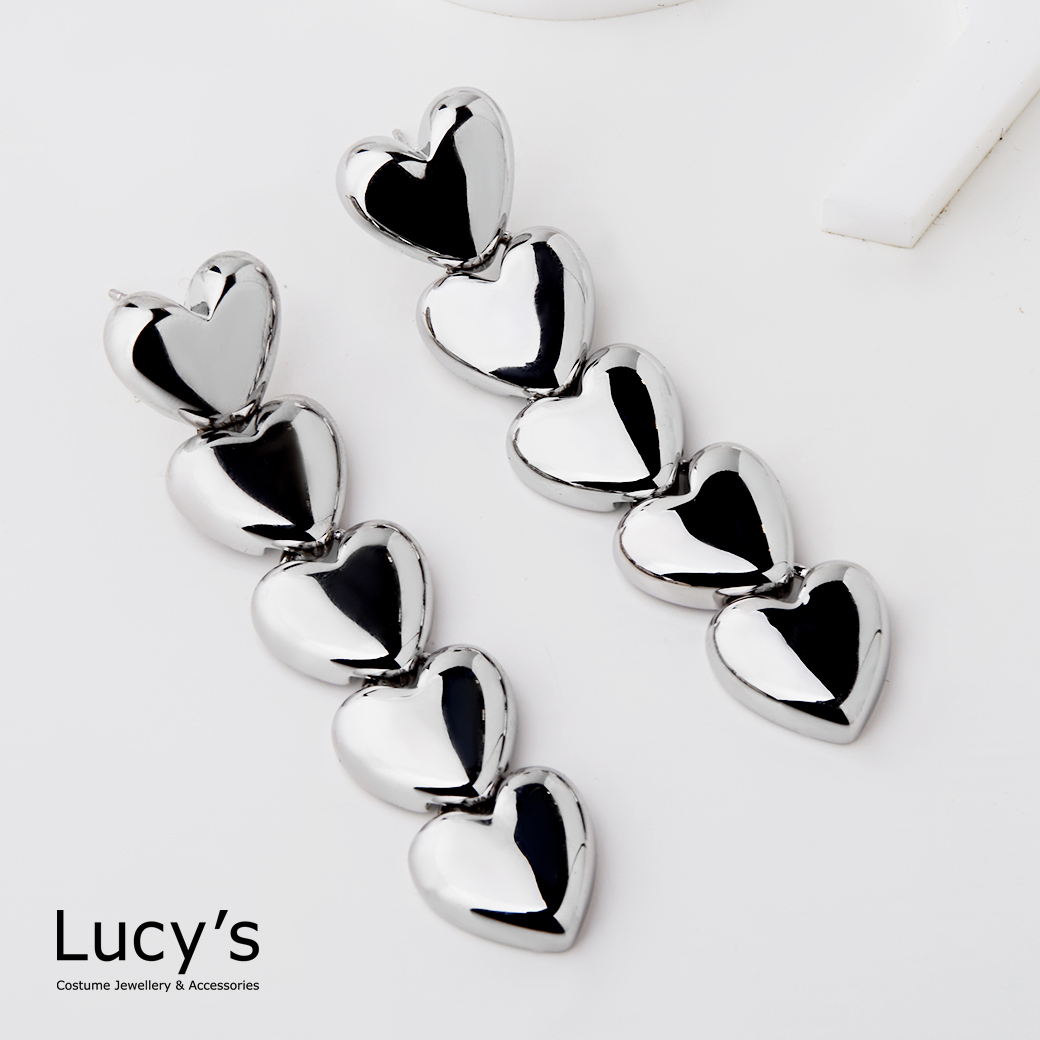 愛心串串 耳環 (123856)