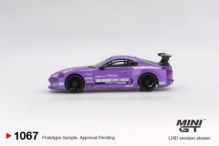 【預訂】Mini GT 1067 Toyota Supra (A80) Top Secret GT-300 Top Secret Purple