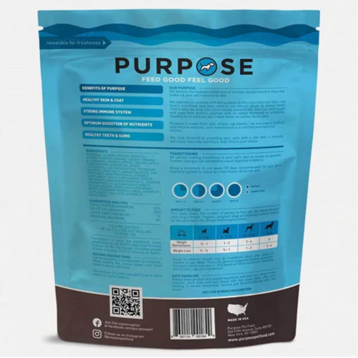 Purpose | 三文魚肉｜單蛋白配方凍乾狗糧 14oz