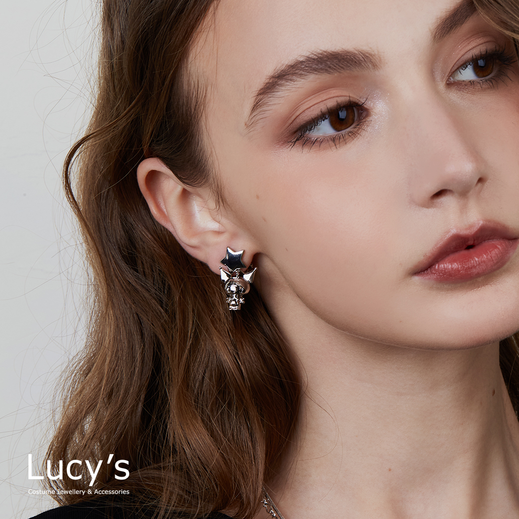 Lucy's X KUROMI 限量聯名 Starry Night 易扣/夾式耳環 (三色) (124951-124956)