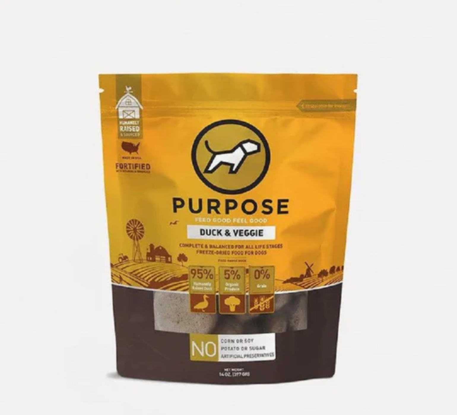 Purpose | 鴨肉｜單蛋白配方凍乾狗糧 14oz