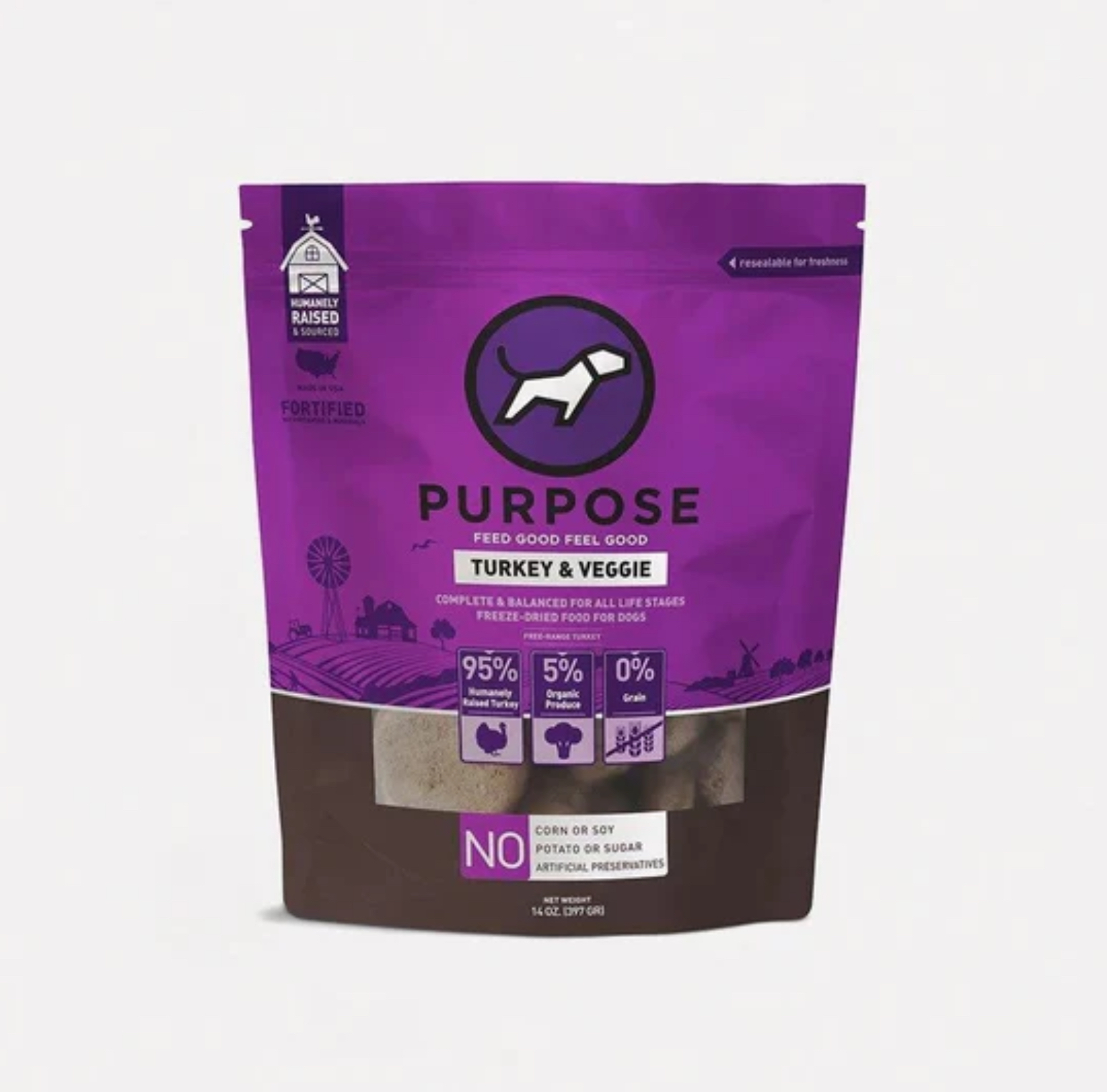 Purpose | 火雞肉｜單蛋白配方凍乾狗糧 14oz