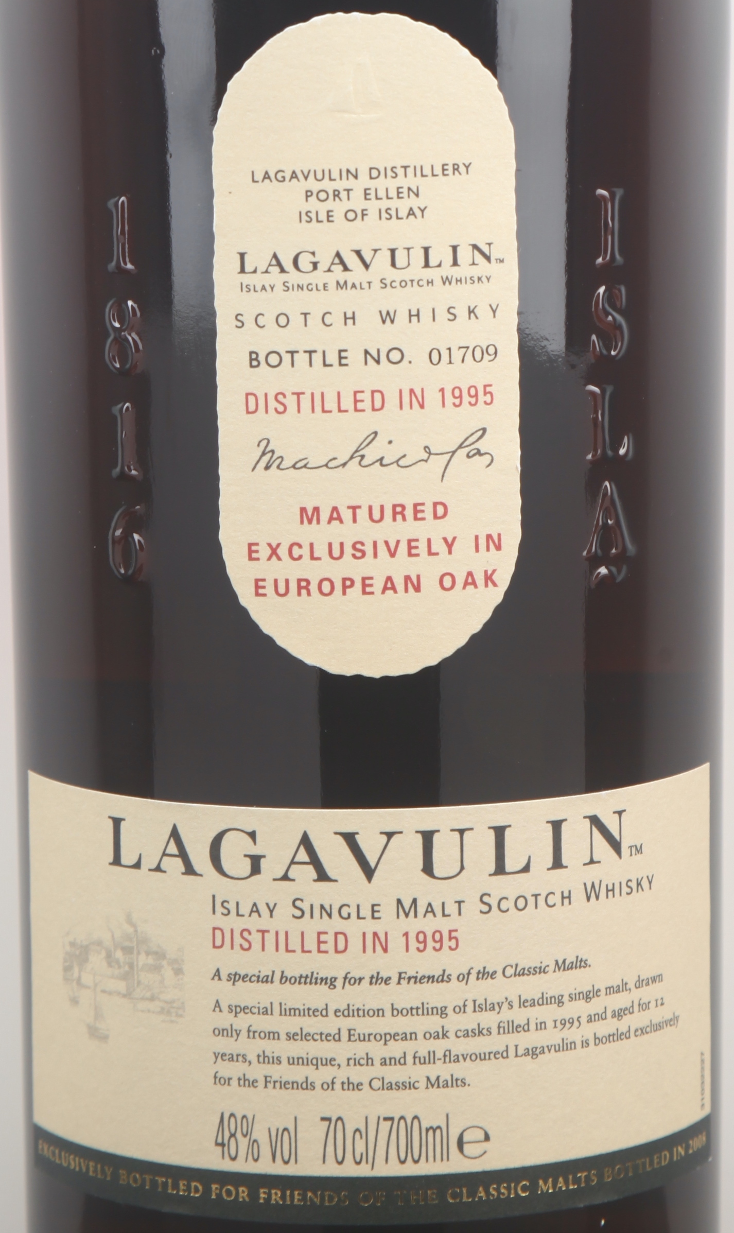 Lagavulin 1995/2008 12YO 48% Exclusively bottled for Friends of the Classic Malts (現金價 $2680）