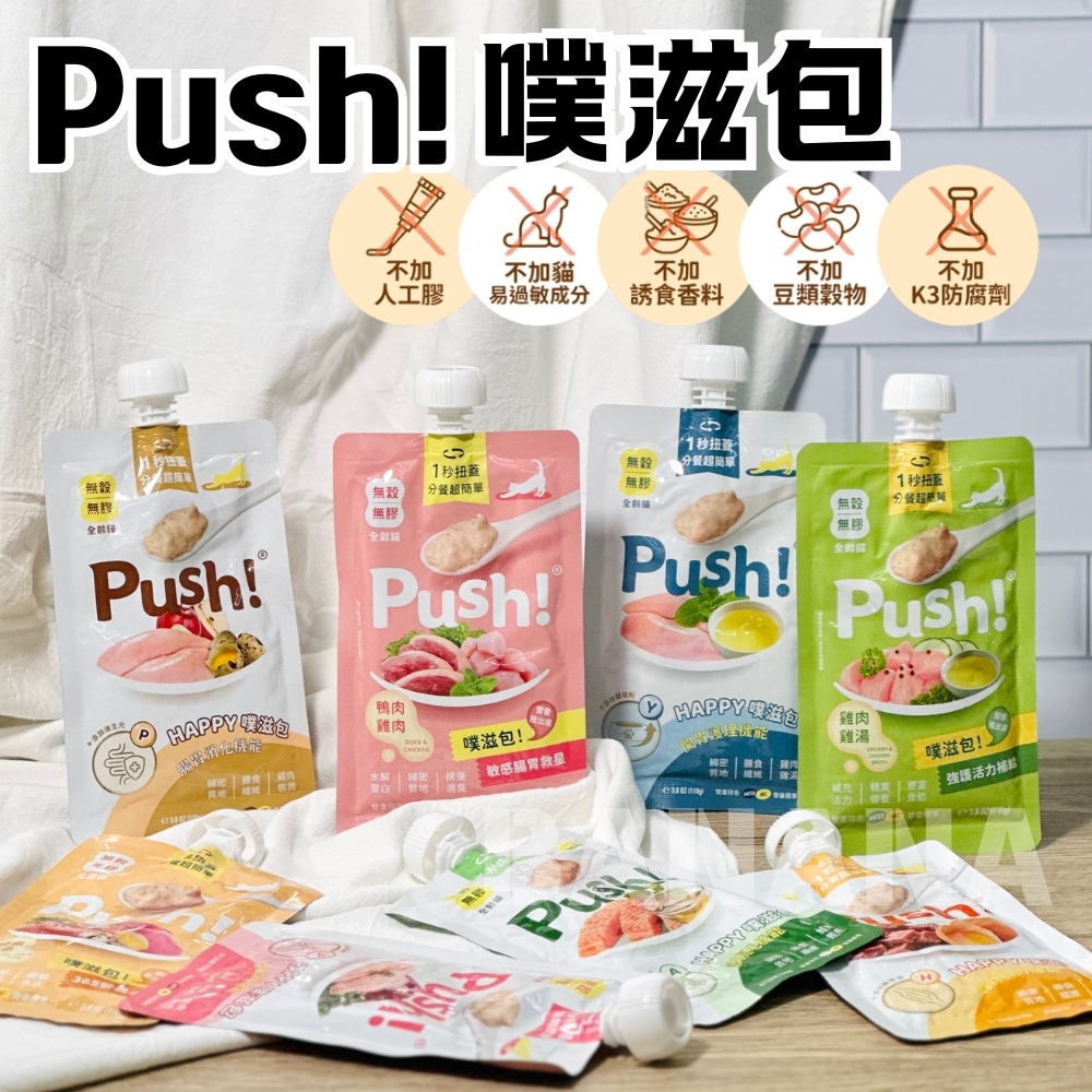 Push 噗滋｜貓咪主食肉泥餐包 110g (肉泥機能主食餐包 貓主食餐包 貓餐包)
