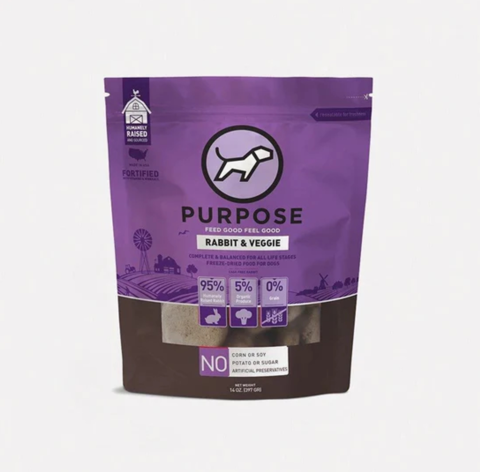 Purpose | 兔肉｜單蛋白配方凍乾狗糧 14oz