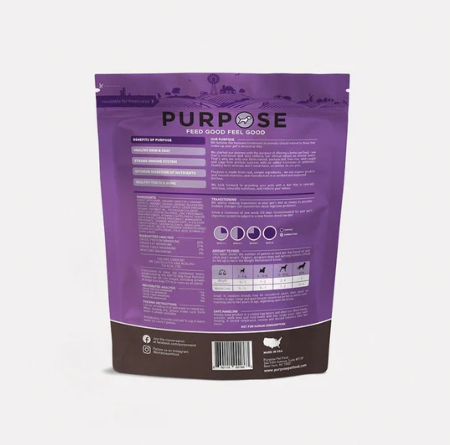 Purpose | 兔肉｜單蛋白配方凍乾狗糧 14oz