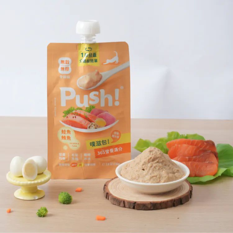 Push 噗滋｜貓咪主食肉泥餐包 110g (肉泥機能主食餐包 貓主食餐包 貓餐包)