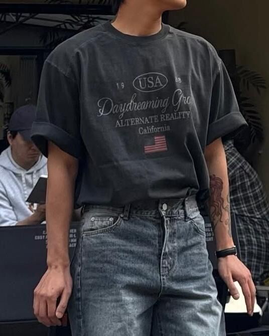 洗水英文字圖案短袖Tee T5724