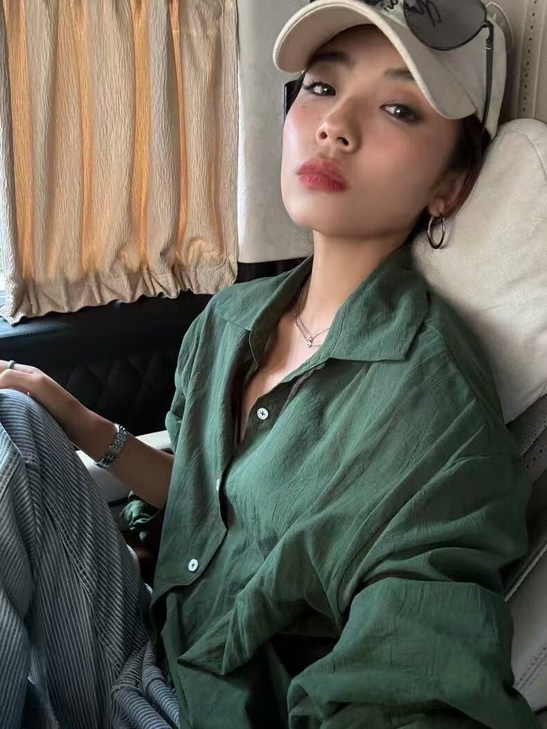 上衣丨長版後造型涼快質感麻衫