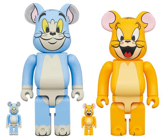 BEARBRICK TOM & JERRY CLASSIC COLOR (TOM AND JERRY) 100% & 400% SET OF 2
