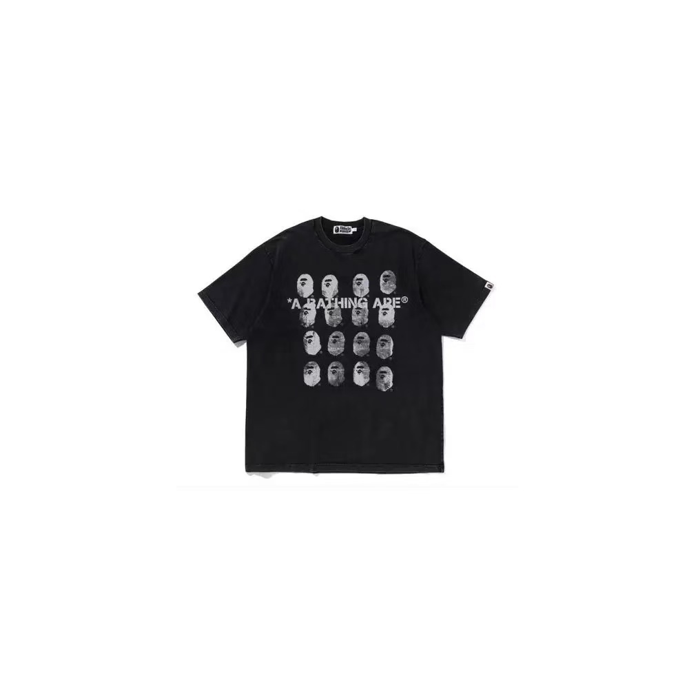 BAPE 水洗16猿人頭短T (2色)