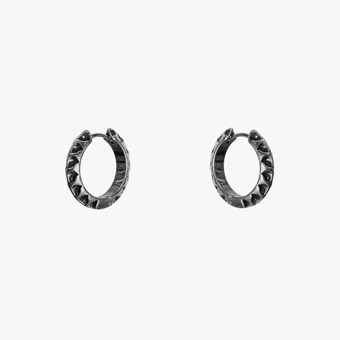 RECOVERY 蛇骨圈耳環 (古銀)