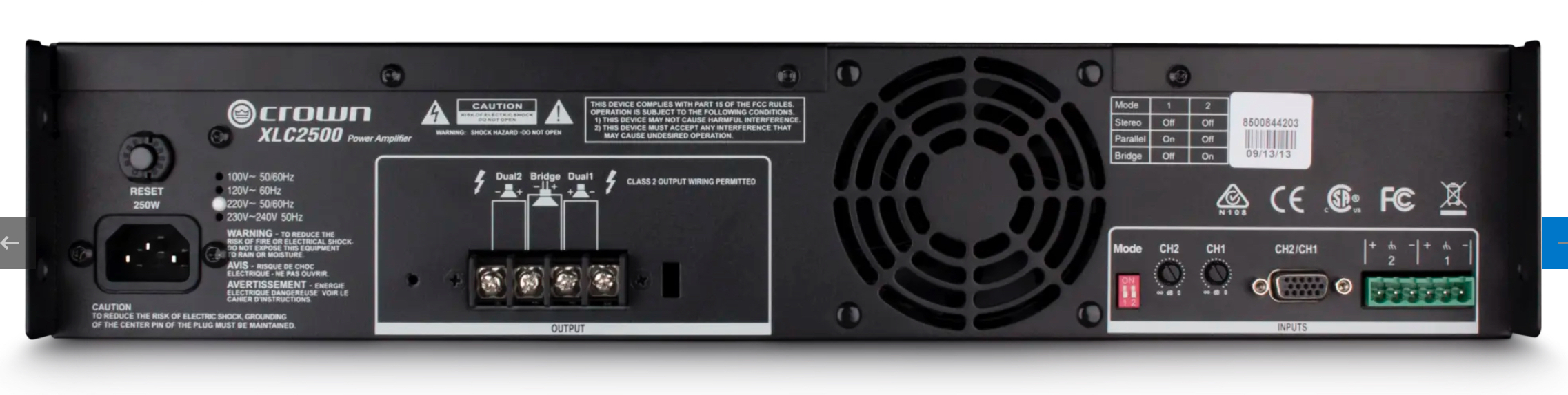 Crown Audio XLC 2500