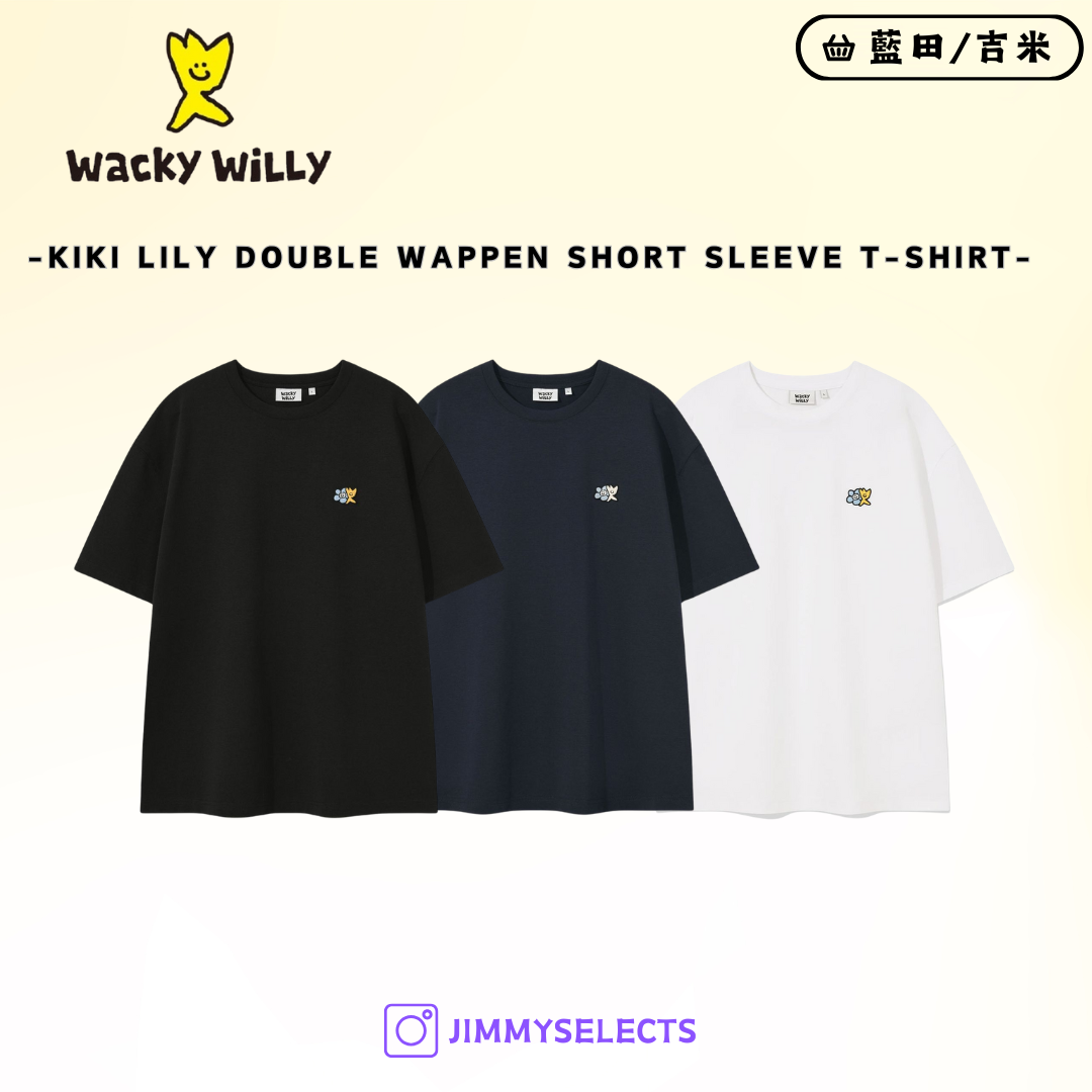 【代購】Wacky Willy 小飛人 Kiki Lily 藍花 小火人 刺繡LOGO 短袖 短T WA2502ST43
