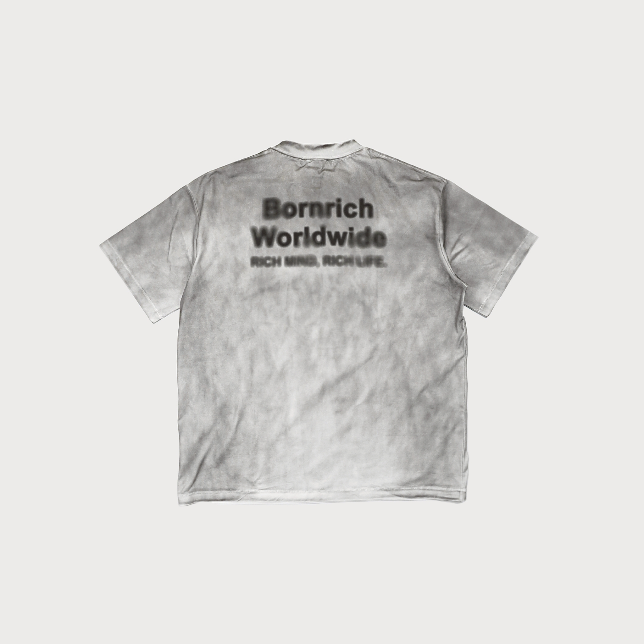 Bornrich｜OG Blurred Logo Oversized Tee (Dirty White)