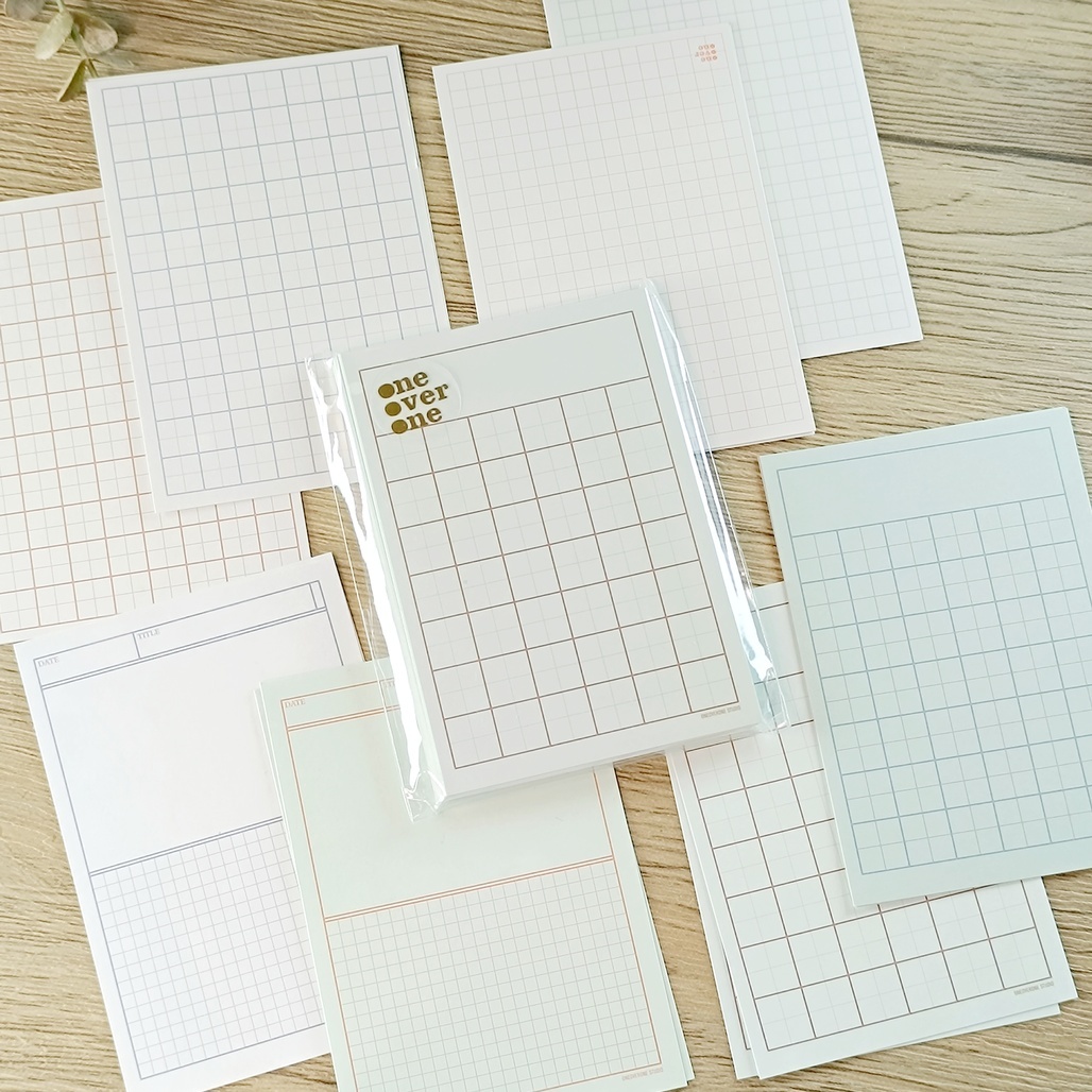 一分之一工作室．手帳擴充單張 格線書寫