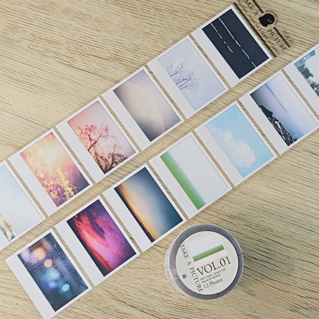 一分之一工作室．Take a picture VOL.01 5cm亮面PET膠帶 整捲(無販售分裝)