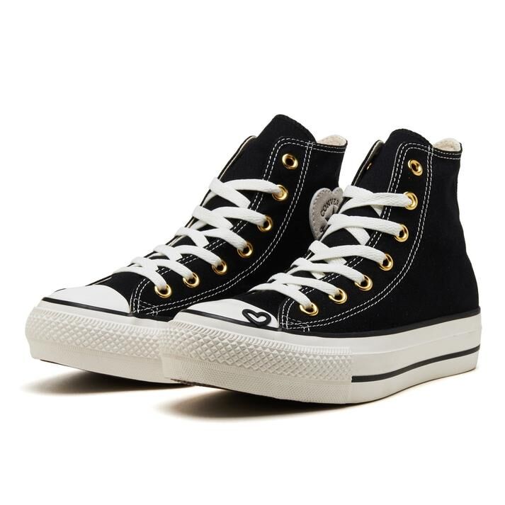 Converse AS Plts Heartpoint HI 日本限定 黑色 愛心 增高 厚底 帆布鞋 31315781