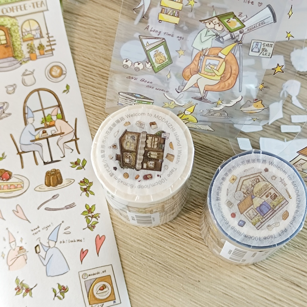 默代誌．默代誌小島 小花路商店街 6cm亮面PET/日本和紙膠帶 <整捲/分裝>